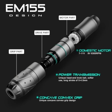 Hawink Wireless Rotary Tattoo Machine Kit with 14 Inks