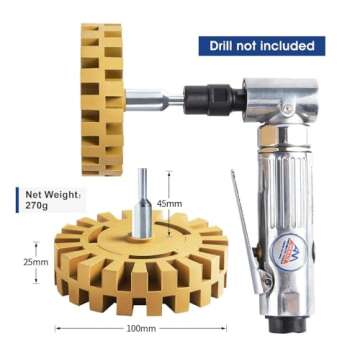 CowboyBOB Decal Remover Eraser Wheel for Safe Sticker Removal