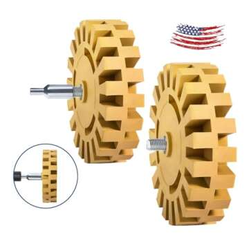 CowboyBOB Decal Remover Eraser Wheel for Safe Sticker Removal
