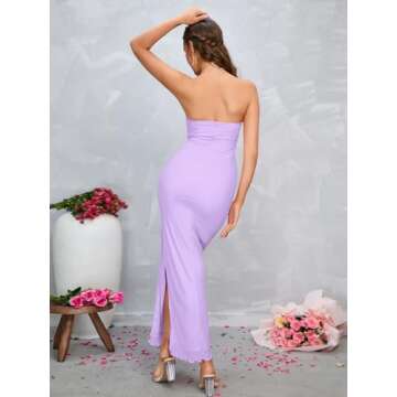 Elegant Strapless Bodycon Ruched Dress for Women