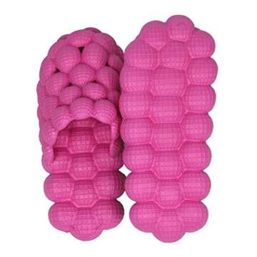 LEPHYON Bubble Slides |Funny Golf Ball Slides| Lightweight Foam Shower Shoes Men|Comfortable Womens Slippers|Stylish Non-Slip Soles Unisex(Babi Pink, W10)