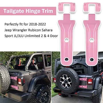 USSKYBOY Jeep Wrangler Tailgate Hinge Cover in Pink