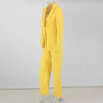 Ohvera Women's Elegant Bow Tie Jumpsuit in Yellow