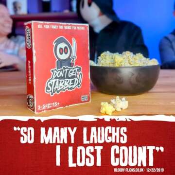 Don't Get Stabbed!: The Party Game Where You Get to Kill Your Family and Friends (for Pretend). Exciting Card Game for Adults and Horror Gift for Scary Movie Fans. Great for Halloween.