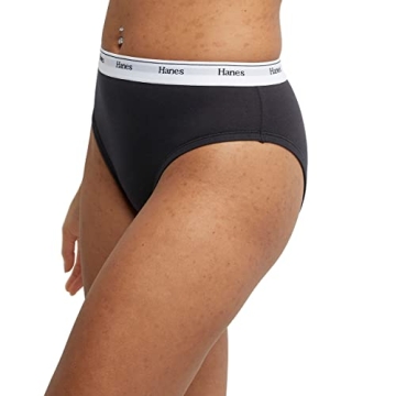 Hanes Women's Hi-Leg Cotton Underwear 6-Pack