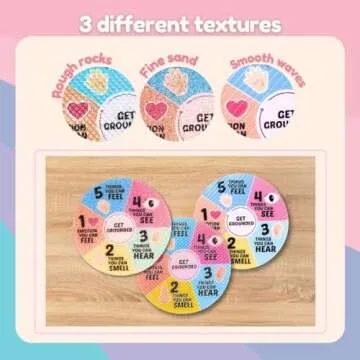 30 Sensory Stickers + 5 Fidget Bands Counseling Office Must Haves Textured Stickers Calm Strips for Anxiety