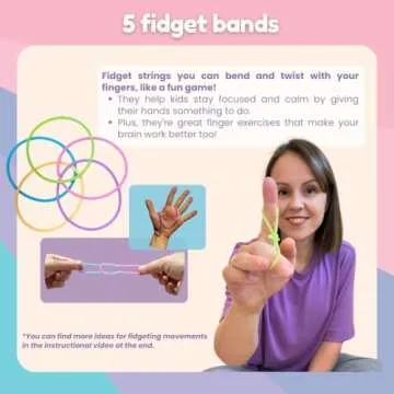 30 Sensory Stickers + 5 Fidget Bands Counseling Office Must Haves Textured Stickers Calm Strips for Anxiety