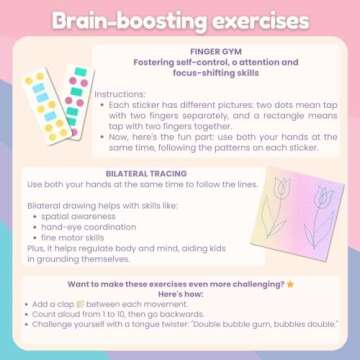 30 Sensory Stickers + 5 Fidget Bands Counseling Office Must Haves Textured Stickers Calm Strips for Anxiety