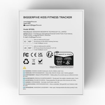 BIGGERFIVE Kids Fitness Tracker Watch Waterproof & Fun