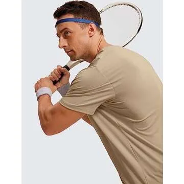 CRZ YOGA Men's Premium Cotton Polyester T-Shirt