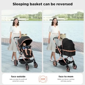 PEARLOVE Baby Stroller - Stylish, Convertible & Foldable