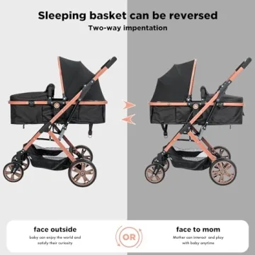 PEARLOVE Baby Stroller - Stylish, Convertible & Foldable