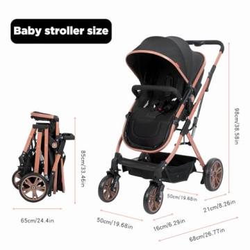 PEARLOVE Baby Stroller - Stylish, Convertible & Foldable