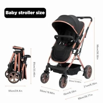 PEARLOVE Baby Stroller - Stylish, Convertible & Foldable