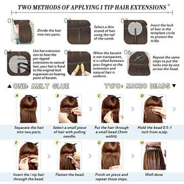 Moresoo Keratin Hair Extensions Itip Human Hair Extensions 20 Inch Fusion Hair Extensions Human Hair Color #60 Platinum Blonde Keratin Hair Extensions Beaded Hair Extensions 50G 100S