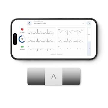 KardiaMobile Personal EKG Heart Rate Monitor – 6 Leads - Record EKGs at Home - Detect Irregular Heartbeats and Irregular Arrhythmias - Includes 1 Year Access - Works with Most Smartphones – AliveCor