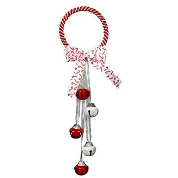 Holiday Door Hangers with Decorated Bells and Ribbons
