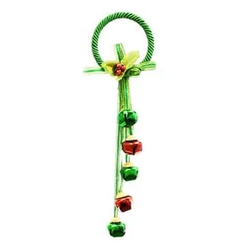 Holiday Door Hangers with Decorated Bells and Ribbons