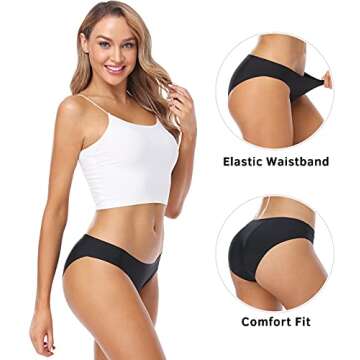 Wealurre Seamless Underwear Invisible Bikini No Show Panties for Women