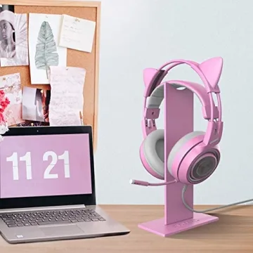 SOMIC Pink Headphone Stand Sturdy Holder for All Headphones