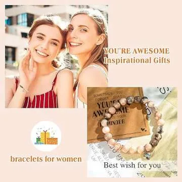 VICKHU Natural Heart Butterfly Bracelet for Women