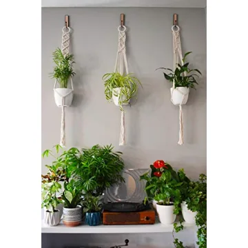 Mkono Macrame Plant Hangers Set of 3 for Stylish Decor