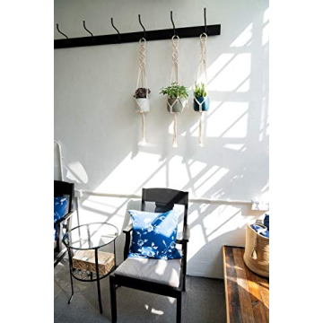 Mkono Macrame Plant Hangers Set of 3 for Stylish Decor