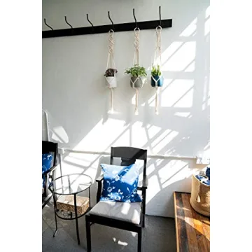 Mkono Macrame Plant Hangers Set of 3 for Stylish Decor