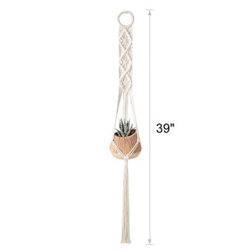 Mkono Macrame Plant Hangers Set of 3 for Stylish Decor