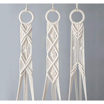 Mkono Macrame Plant Hangers Set of 3 for Stylish Decor