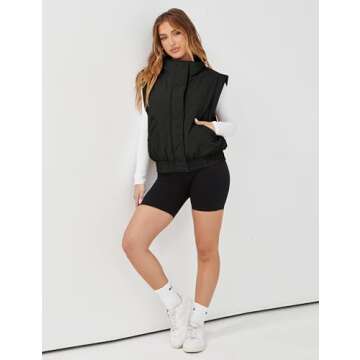 Stylish Cropped Puffer Vest for Women - Lightweight & Chic