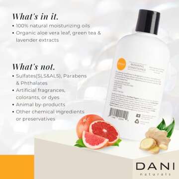 DANI Naturals Grapefruit Conditioner - Organic Care for Hair