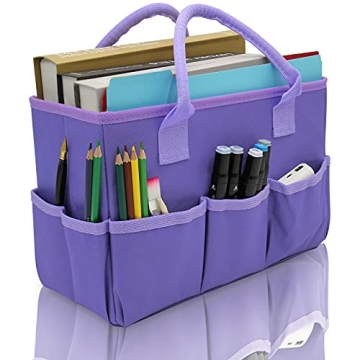 Cupohus Art Organizer Craft Storage Tote Bag with Pockets and Handles – Ultimate Versatile Caddy