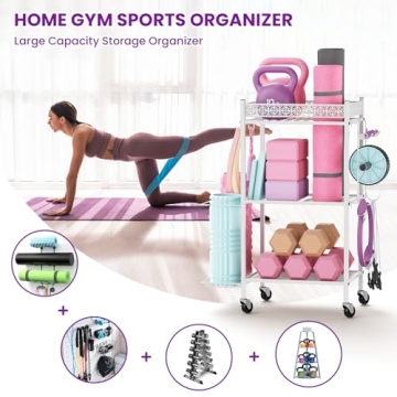 Sturdy VOPEAK Yoga Mat Storage Rack for Home Gym