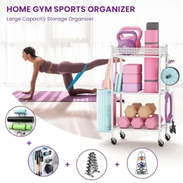 Sturdy VOPEAK Yoga Mat Storage Rack for Home Gym