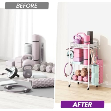 Sturdy VOPEAK Yoga Mat Storage Rack for Home Gym