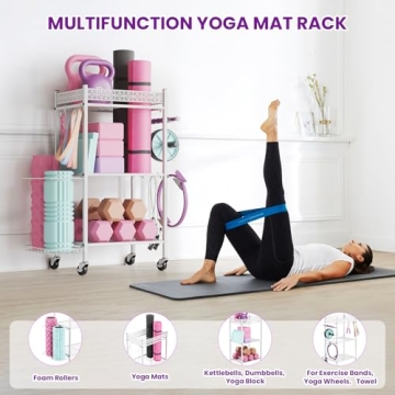 Sturdy VOPEAK Yoga Mat Storage Rack for Home Gym