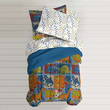 Ultra Soft Dinosaur Comforter Set for Kids Twin Size