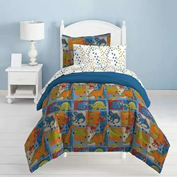 Ultra Soft Dinosaur Comforter Set for Kids Twin Size