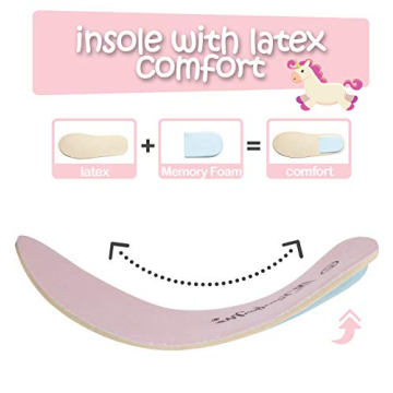 K KomForme Toddler Boys & Girls Shoes Kids Canvas Sneakers with Cartoon Dual Hook and Loops