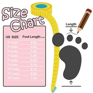 K KomForme Toddler Boys & Girls Shoes Kids Canvas Sneakers with Cartoon Dual Hook and Loops