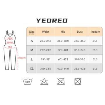 YEOREO Women Strappy Flare Jumpsuits Sexy Sleeveless Backless Wide Leg Gym V Back Scrunch Butt Full Body Yoga Jumpsuits Black M