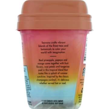 Teavana Beach Bellini, Herbal Tea With Pieces of Pineapple and Mango, 12 Count (Pack of 4)