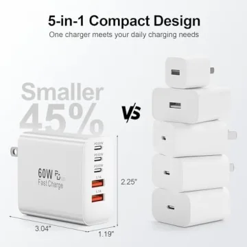 60W USB C Charger Block Fast Charging for All Devices