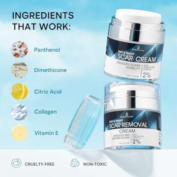REMEDIAL PAX Scar Removal Cream for Women and Men - Rapid Repair of New Old Scars, Spots, Burns All Natural Treatment with Vitamin E, Alanine, Collagen