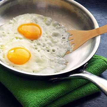 Kitchen Cooking Utensils Set - 6 Pieces Bamboo Wooden Spoons & Spatulas and 1 Holder as House Warming Presents, Heat Resistant for Non Stick Cookware