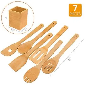 Durable Bamboo Cooking Utensils Set for All Kitchens