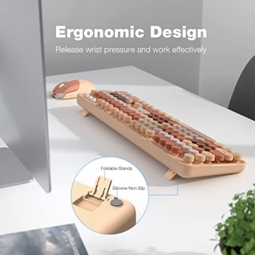 MOFII Retro Wireless Keyboard and Mouse Combo for All