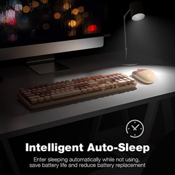 MOFII Retro Wireless Keyboard and Mouse Combo for All