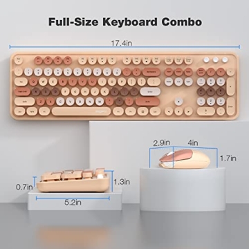 MOFII Retro Wireless Keyboard and Mouse Combo for All